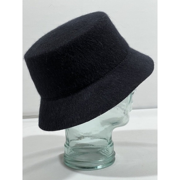Wyeth Tenley Womens‎ Bucket Hat Black Wool Mohair One Size New